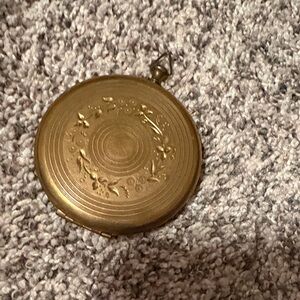 Vintage Gold-Tone Compact with mirror